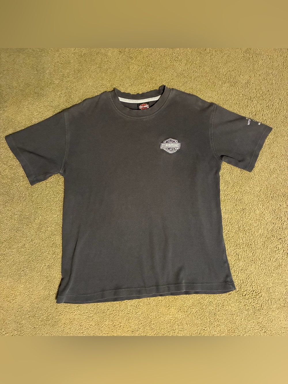 Harley-Davidson Black Gray Short-Sleeve Logo T-Shirt Men’s M Motorcycle Biker